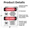 Signmission Pesticide Storage Area Bilingual Danger Sign, Vinyl Decal, 5in W x 7in L, 2PK OS-2PACK-DS-D-57-VS-1523 - alternate 3